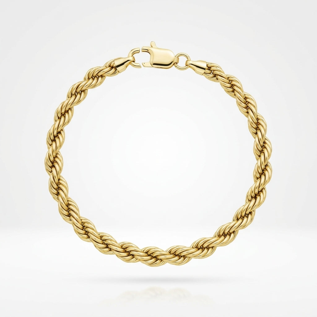 Brazalete Tejido Espiga · Oro 18K