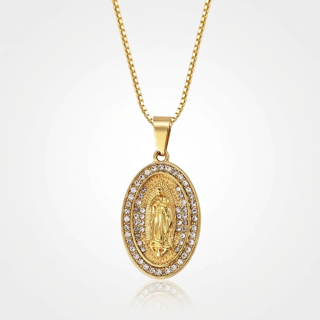 Cadena Mi Morenita · Virgen de Guadalupe · Oro 18K