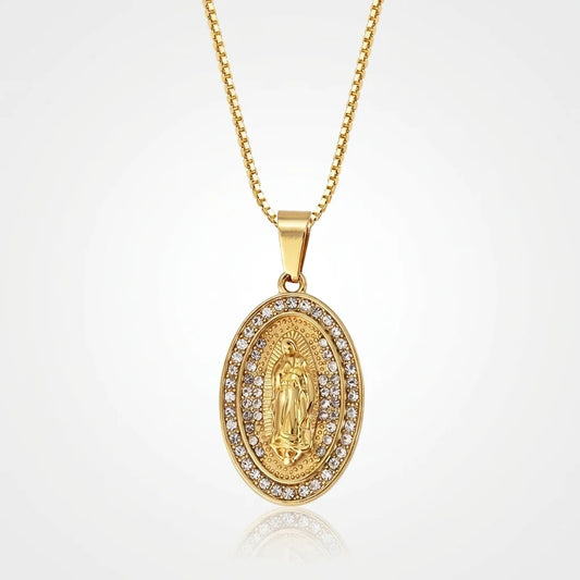 Cadena Mi Morenita · Virgen de Guadalupe · Oro 18K