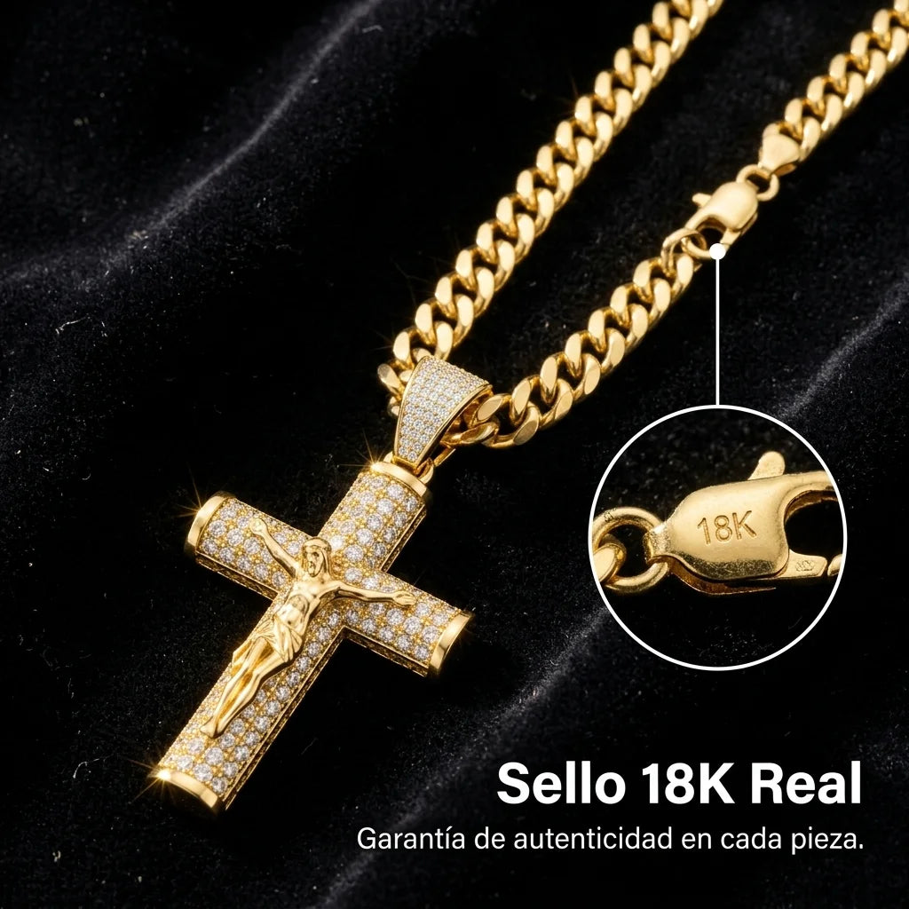 Cadena con Crucifijo · Oro 18K