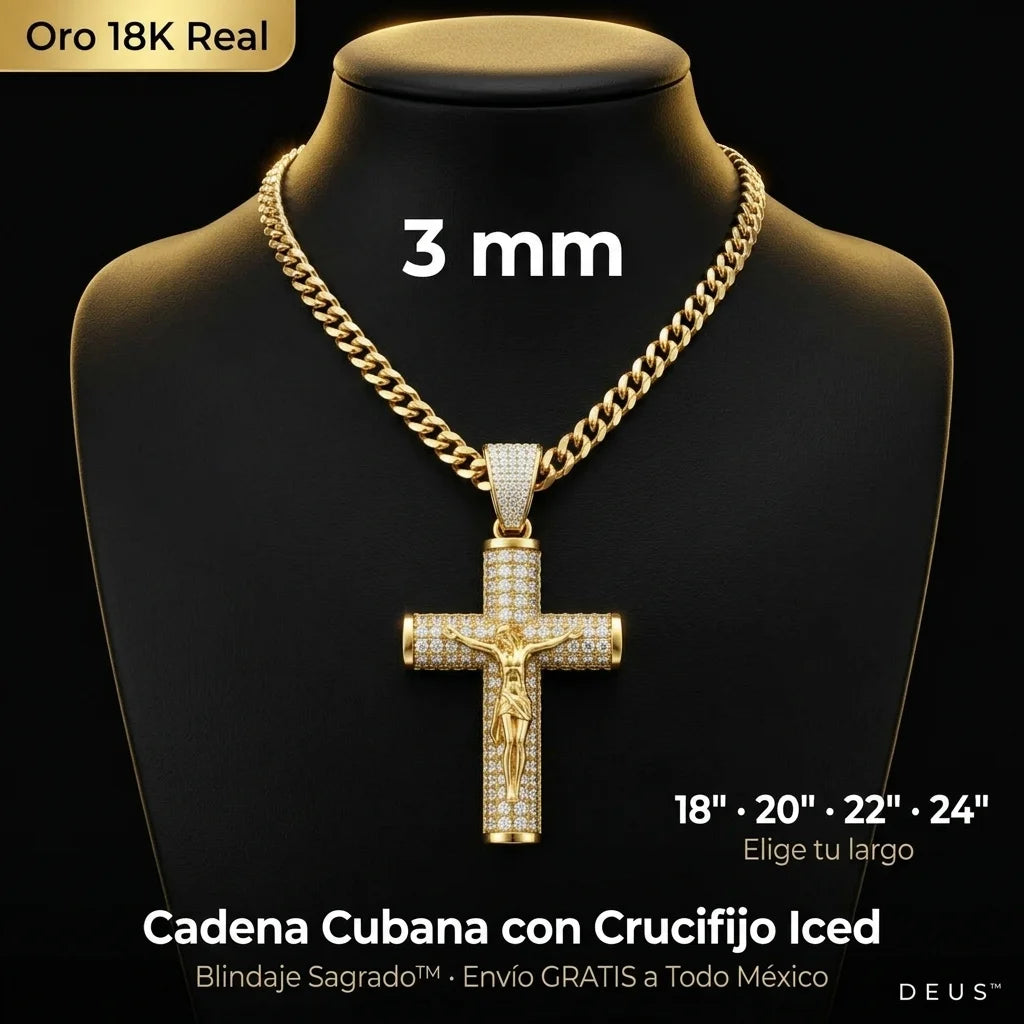 Cadena con Crucifijo · Oro 18K