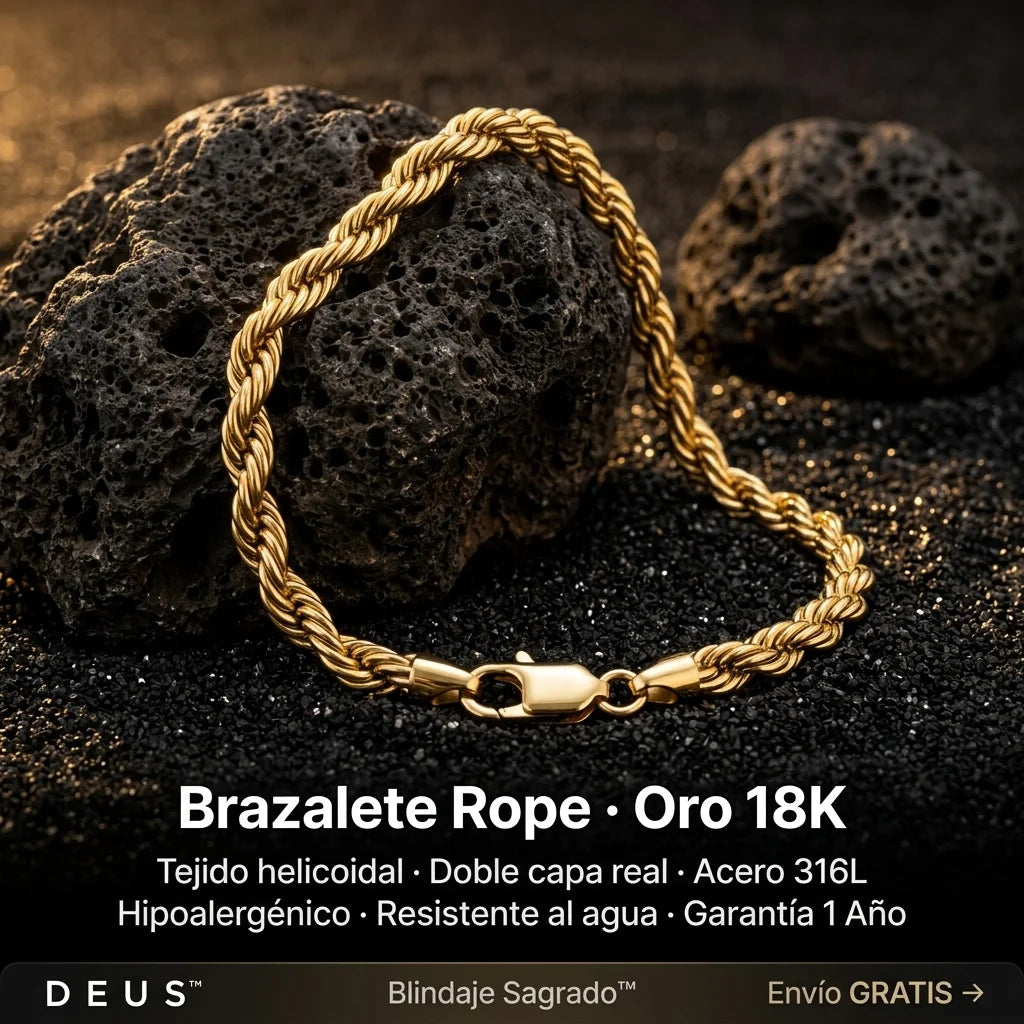 Brazalete Tejido Trenzado · Oro 18K