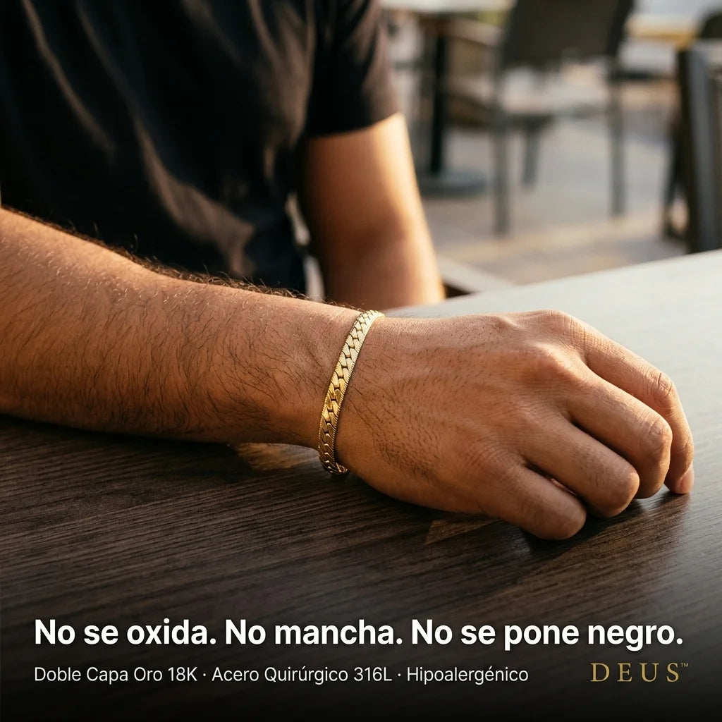 Brazalete Tejido Espiga · Oro 18K