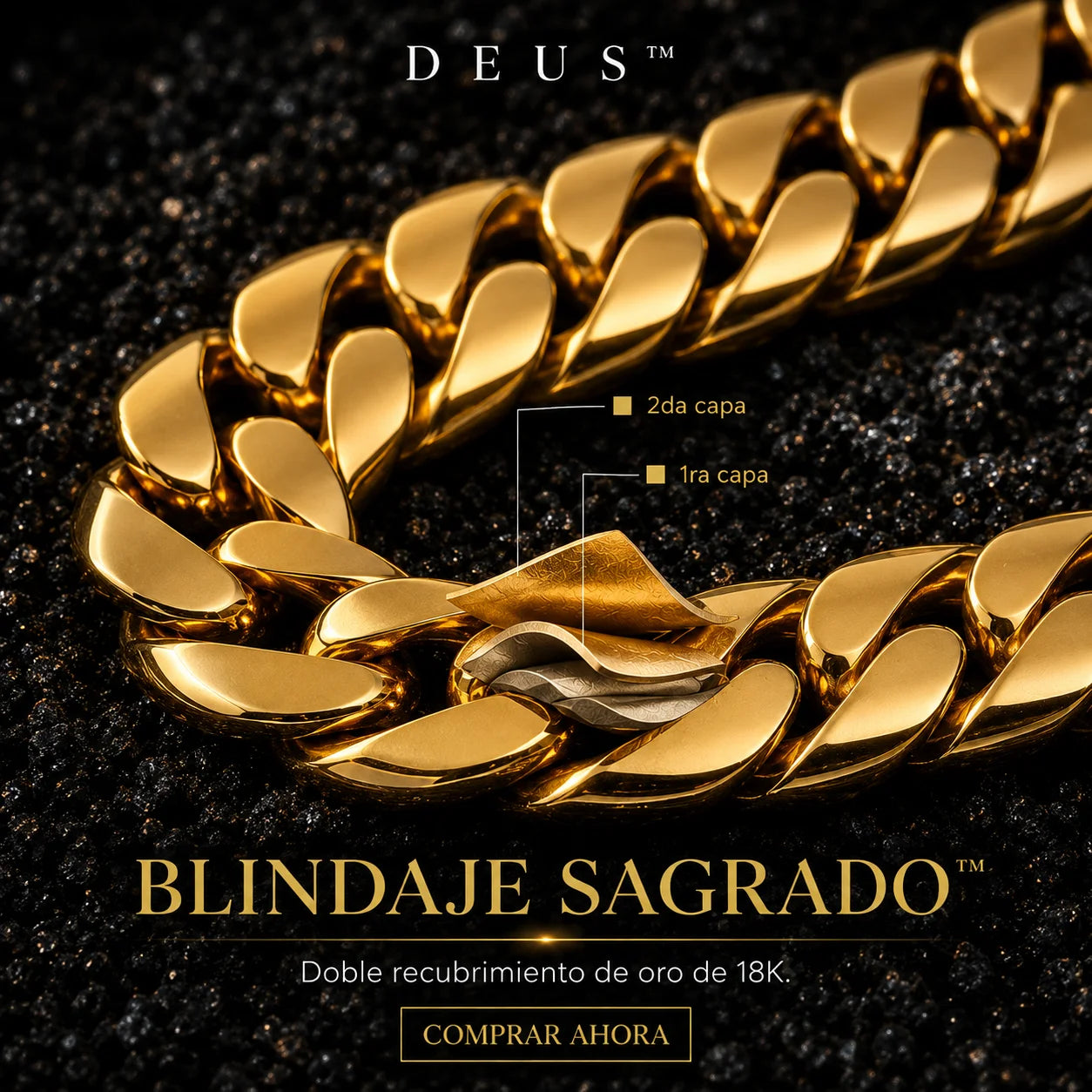 Cadena con Crucifijo · Oro 18K